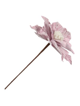 Цветок искусственный 45 см, розовый, Пуансеттия, Y4-9511