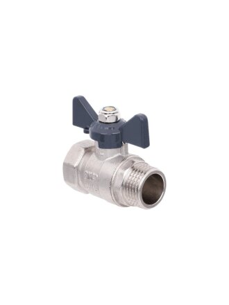 Кран для воды, 3/4", г-ш, латунь, ручка-бабочка, AquaLink