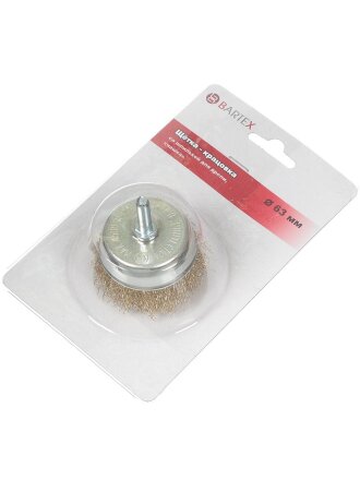 Щетка для дрели Bartex, 63-65 мм, чашка со шпилькой, 99463