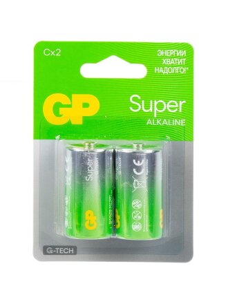 Батарейка GP, C (LR14), 14AA21-2CRSBC2, алкалиновая, блистер, 2 шт, 1226