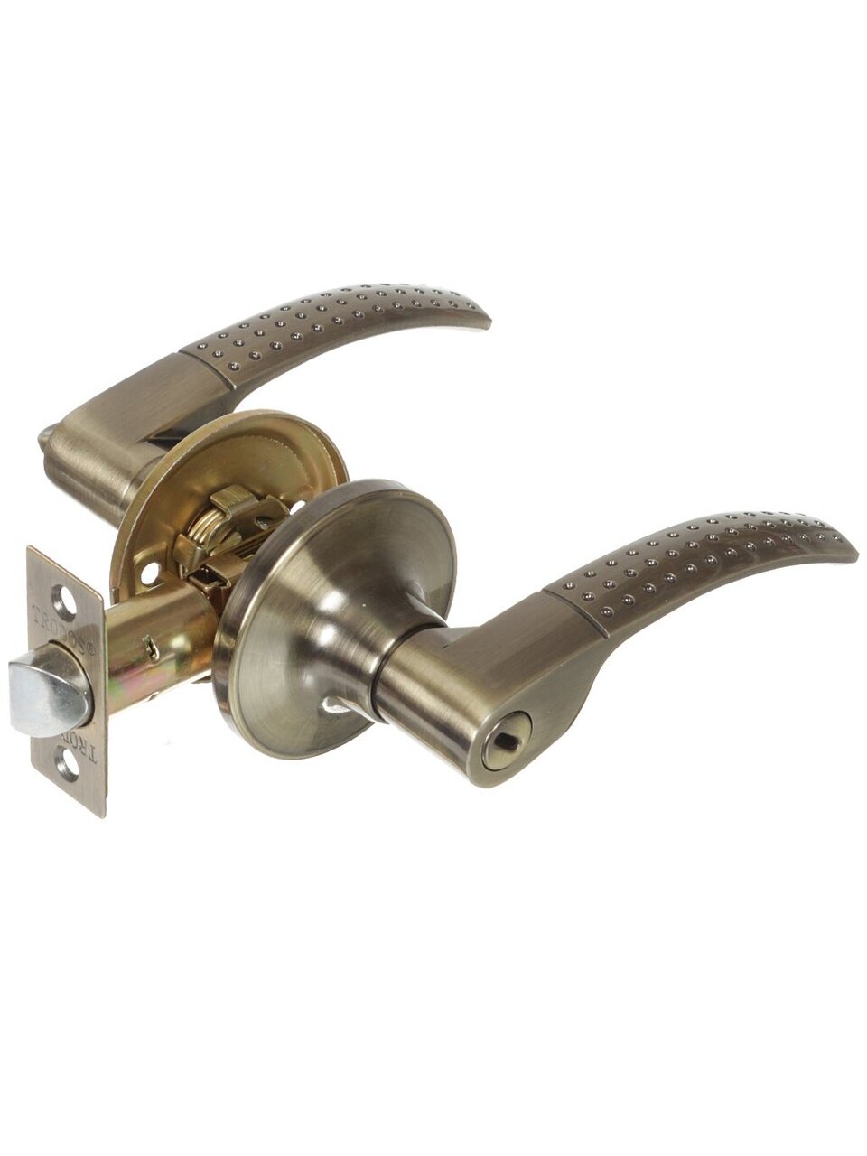 Защелка Trodos, ЗВ6-03, 204213, с фиксатором, бронза, алюминий