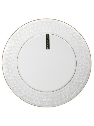 Блюдо керамика, круглое, 25 см, белое, Снежная королева, Korall, CS/S228826-A