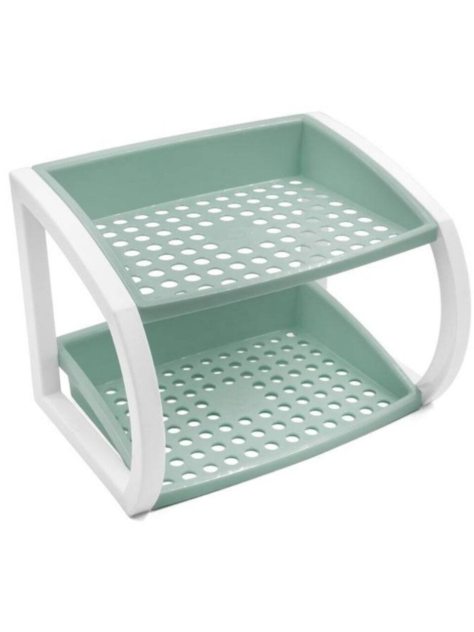 Полка универсальная, пластик, 2 секции, 24.8х18х19 см, серая мистерия, Berossi, Krita, АС 63675000