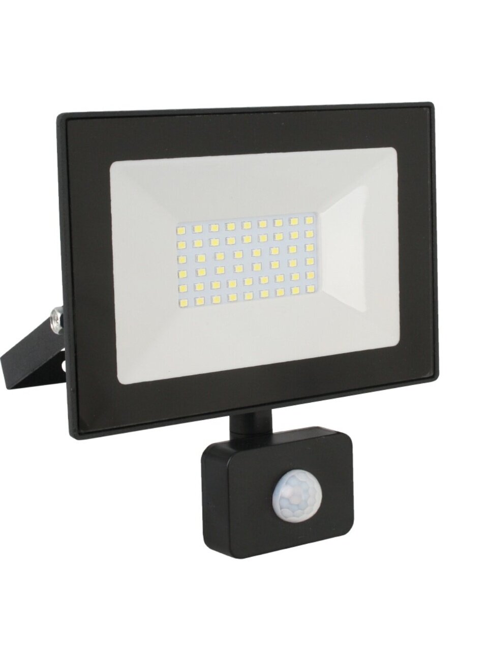 Прожектор светодиодный, Ultraflash, LFL-5002S C02, 50 Вт, 6500 К, IP65, 3500 Лм, с датчиком движения, 230 В, черный