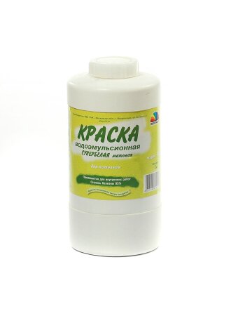 Краска водно-дисперсионная, Магия радуги, М-1С, для потолков, матовая, супербелая, 3 кг