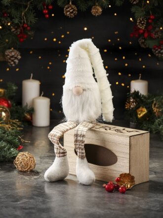 Фигурка декоративная текстиль, Гномик, 75 см, с подсветкой, в ассортименте, F010035