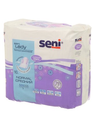 Прокладки женские Bella, Seni Lady Normal, дневные, 10 шт, урологические, SE-095-NO10-RJ1