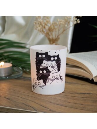 Подсвечник декоративный стекло, 1 свеча, 7.7х7.7х9.3 см, белый матовый, Evis, Веселые ребята-2, 3921491021