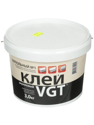 Клей VGT, напольный, водостойкий, однокомпонентный, 3 кг, Эконом