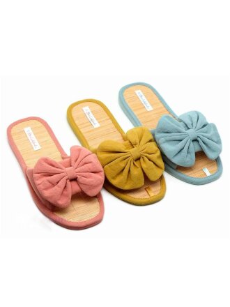 Тапки для женщин, в ассортименте, р. 38, Бант, 3793W-CH-O