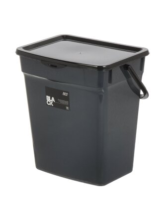 Контейнер для порошка 6 л, пластик/полипропилен, черный, Spin&Clean, Black, SC140710621