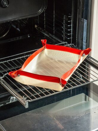 Коврик для выпечки силикон, 30х40 см, Y4-9575, многоразовый с кнопками