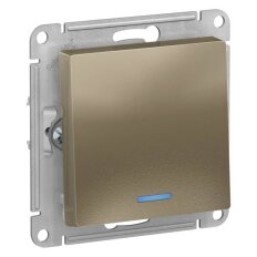 Механизм выключателя 1-кл. СП AtlasDesign 10А IP20 (сх. 1а) 10AX с подсветкой шампань SchE ATN000513 Механизм выключателя 1-кл. СП AtlasDesign 10А IP20 (сх. 1а) 10AX с подсветкой шампань SchE ATN000513