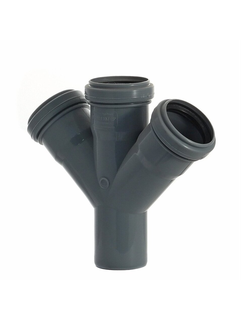 Крестовина канализационная одноплоскостная, 50х50х50 мм, 45 °, РосТурПласт, полипропилен, 36525