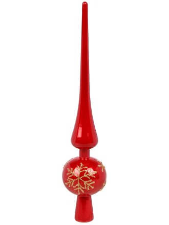 Верхушка на елку Пика, красная, 28х6 см, пластик, SY18CBE-26GR