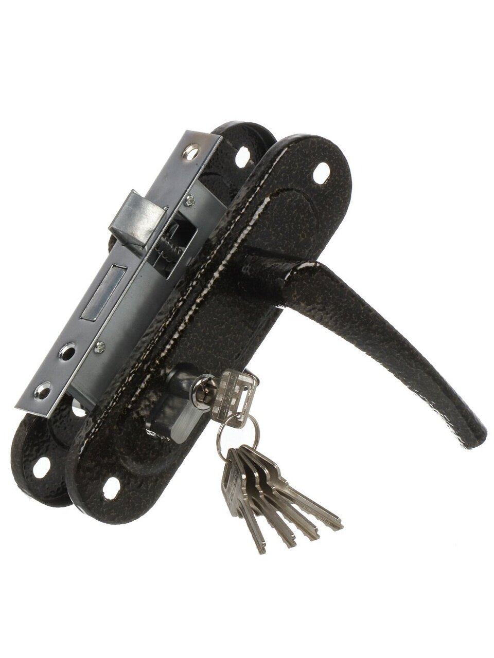 Замок врезной Зенит, ЗВ4-50.01П, БП-00015211, ручка в комплекте, цилиндровый, бронза