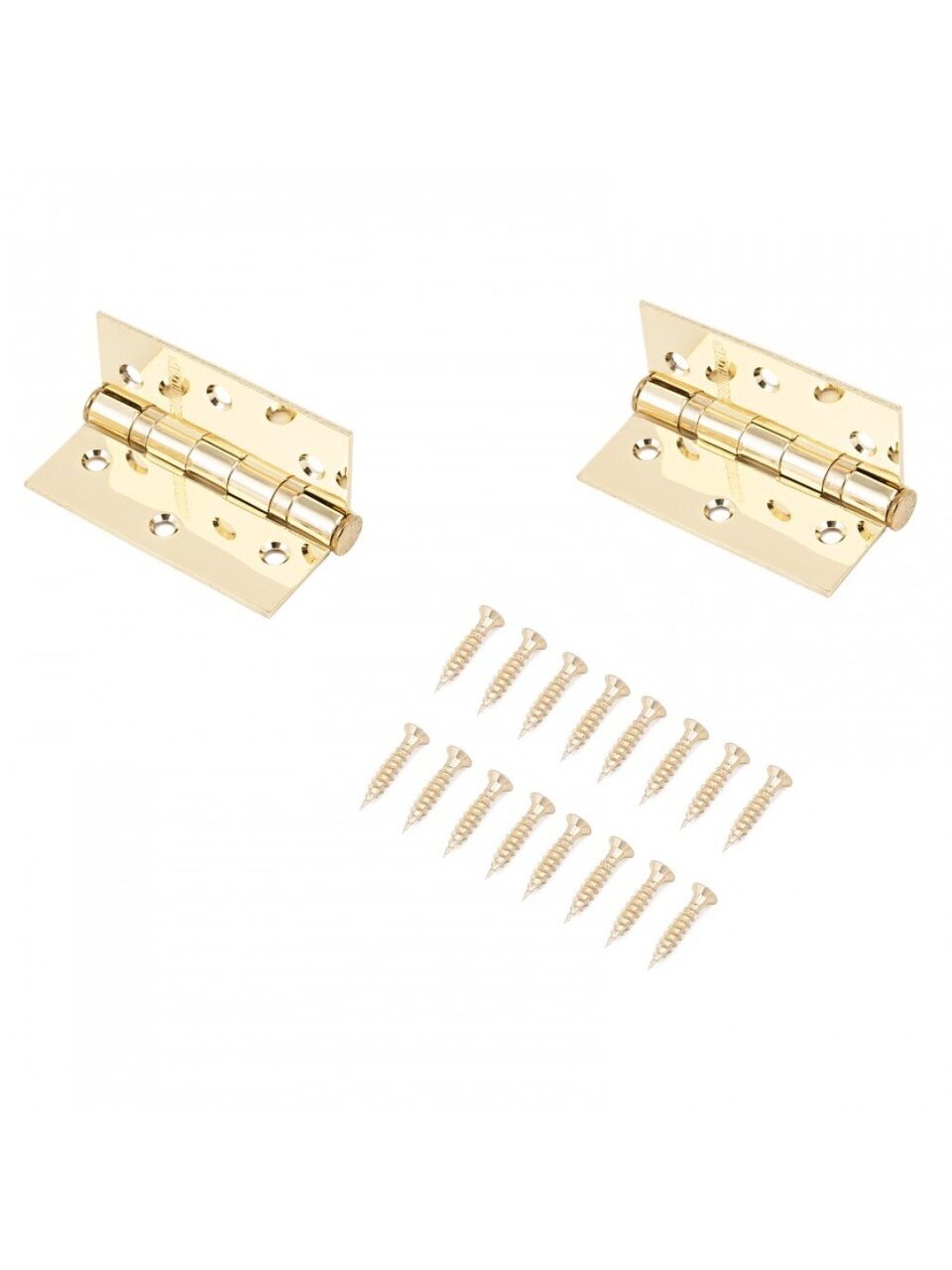 Петля врезная для деревянных дверей, Аллюр, 77х64х2.5 мм, универсальная, 2BB-FHP BP, 1102, 2 шт, 2 подшипника, коробка, латунь