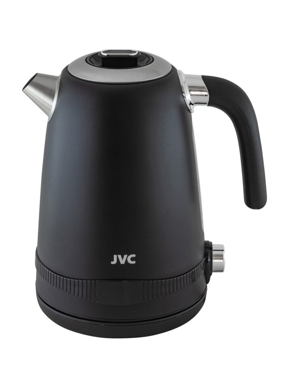 Чайник электрический JVC, JK-KE1730, черный, 1.7 л, 2200 Вт, скрытый нагревательный элемент, нержавеющая сталь