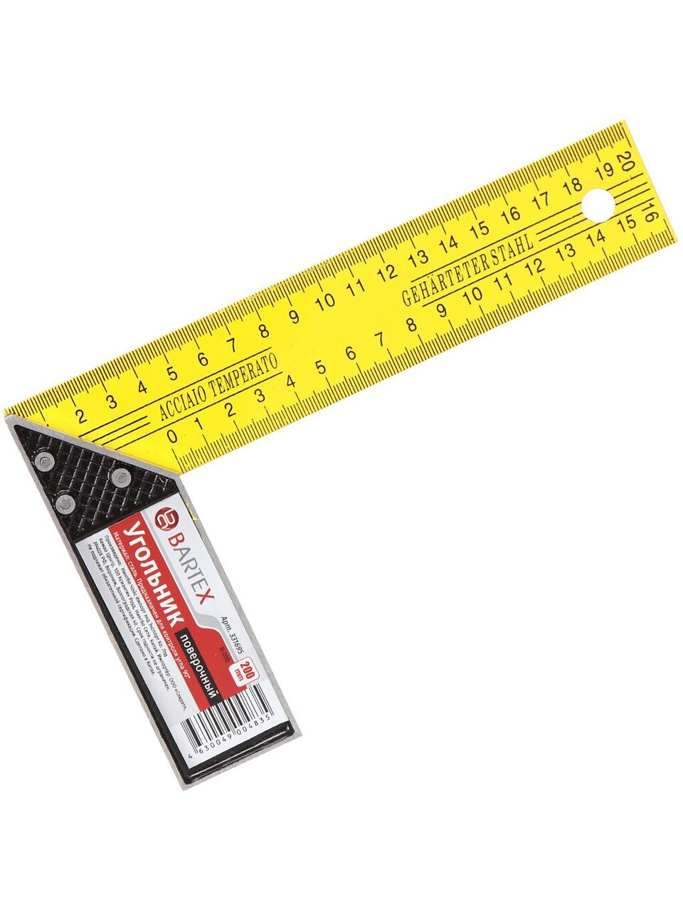 Угольник 200 мм, металл, Bartex, R-200