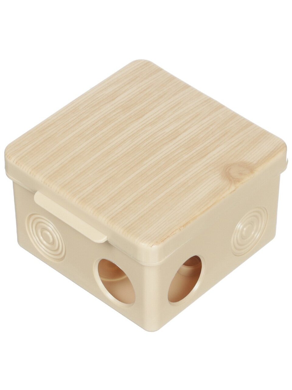 Коробка распаячная, открытая, 80х80х50 мм, TDM Electric, с крышкой, 7 входов, сосна, IP54, SQ1401-0712