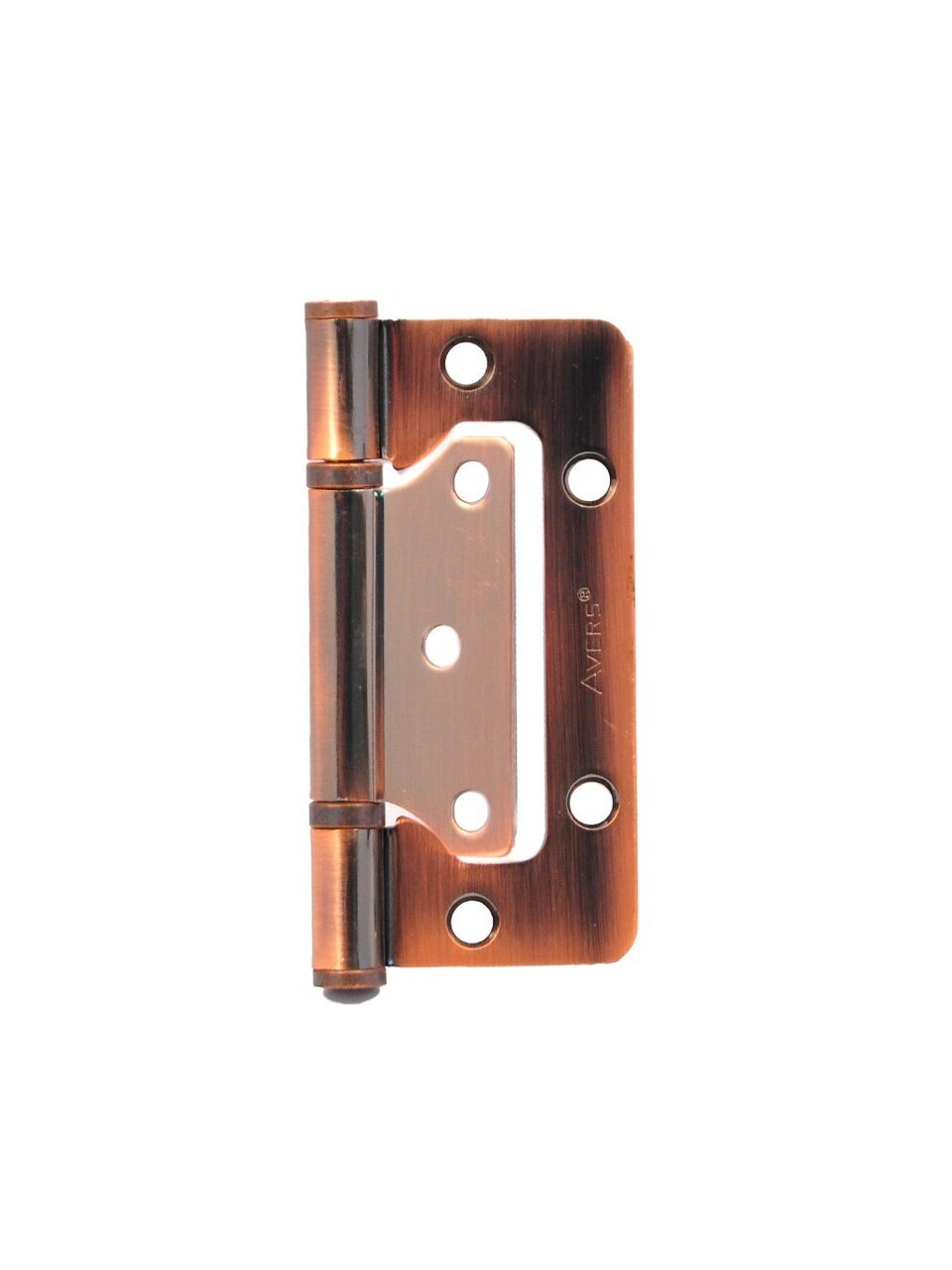 Петля накладная для деревянных дверей, Avers, 100х75х2.5 мм, B2-AС, с 2 подшипниками, без врезки, медь