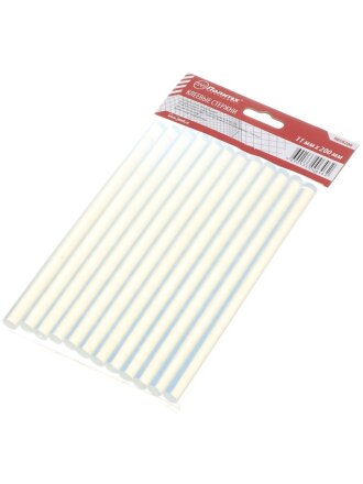 Стержни клеевые для пистолетов 12 шт, диаметр 11х200 мм, прозрачные, Политех, 9050200