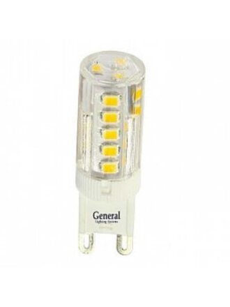 Лампа светодиодная G9, 5 Вт, 220 В, капсула, 4500 К, нейтральный белый свет, General Lighting Systems, Р, 653900