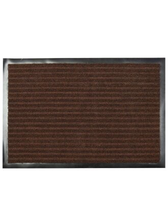 Коврик грязезащитный, 40х60 см, прямоугольный, резина, с ковролином, коричневый, Floor mat Комфорт, ComeForte, XT-1002