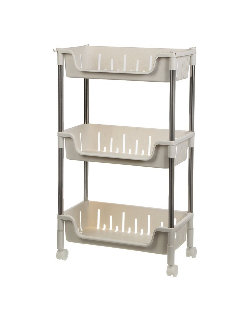 Полка универсальная, пластик, 3 секции, 48х26х66 см, белая, Y4-9123