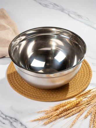 Миска нержавеющая сталь, 26 см, круглая, B020161