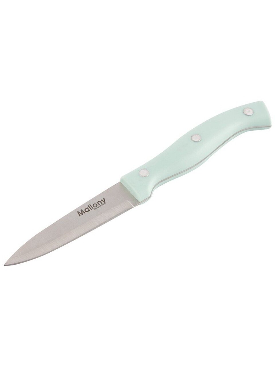 Нож кухонный Mallony, Mentolo, для овощей, нержавеющая сталь, 9 см, рукоятка пластик, 103512