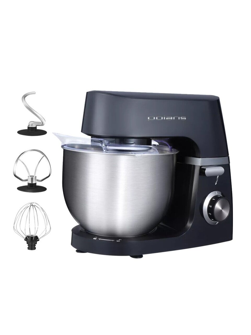 Миксер планетарный Polaris, PKM 1003, 5 л, 1100 Вт, 6 скоростей