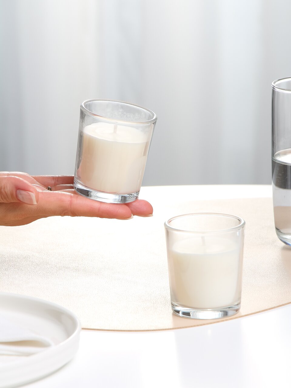 Набор свечей в стакане, 2 шт, Lumar, Ванильный крем, ароматизированные, 2х6.6х5.8 см, 902911