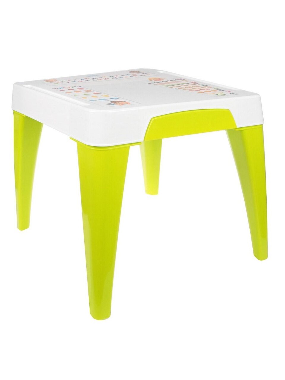 Столик детский пластик, 50х50 см, салатовый, Little Angel, Обучайка, LA4502ОБСЛ