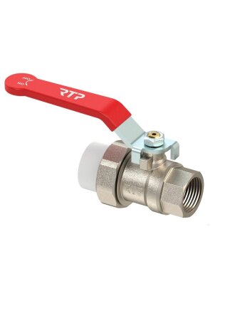 Кран шаровой латунь, d40х1 1/4", внутренняя резьба, ручка, РосТурПласт