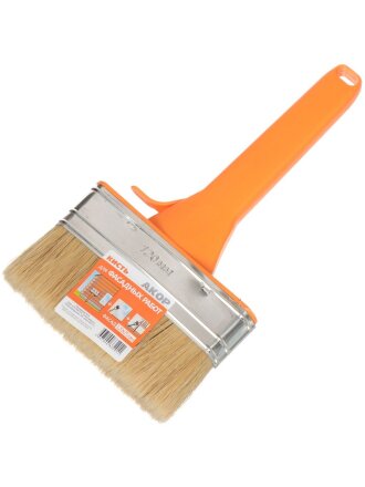 Кисть плоская, Акор, Фасад, 25х120 мм, натуральная щетина, рукоятка пластик, 175 25 120