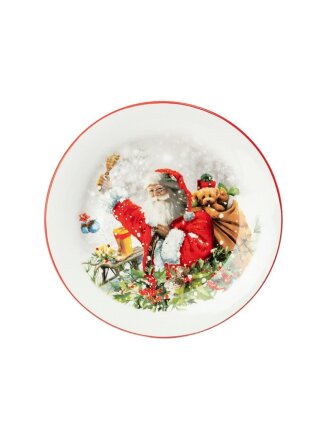 Тарелка закусочная, керамика, 20.3х2 см, круглая, С Новым годом!, Agness, 358-2283