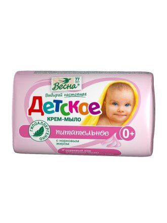 Мыло детское Весна, питательное, с норковым жиром, 90 г