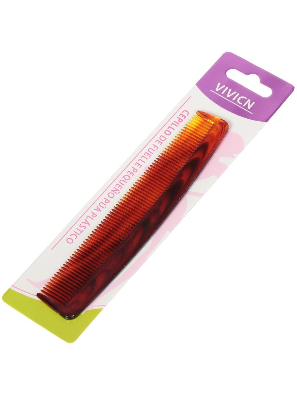 Расческа гребень, 14 х 3 см, пластик, горизонтальная, Y442