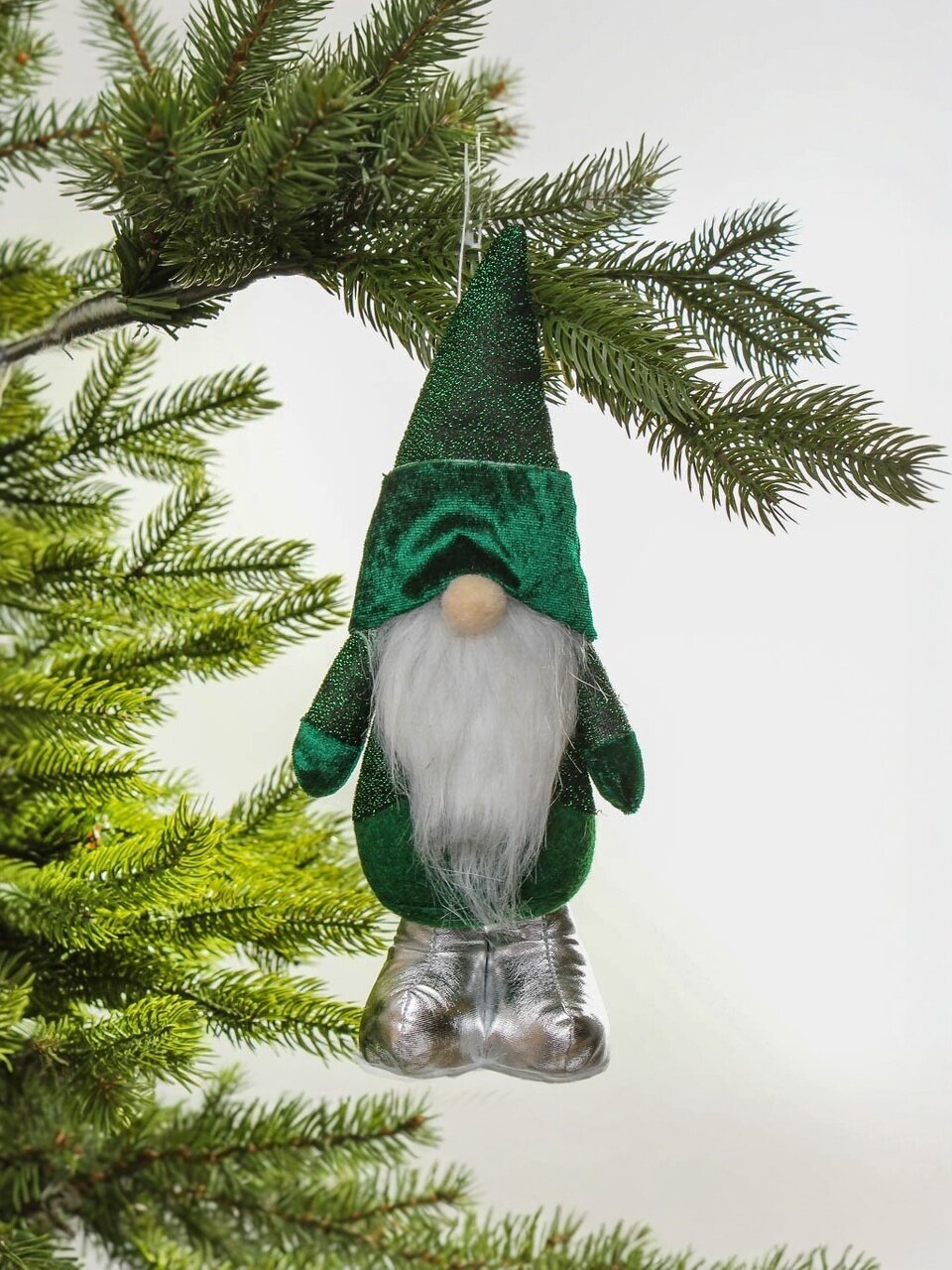 Фигурка декоративная текстиль, Гномик, 27 см, зеленая, Y4-9442