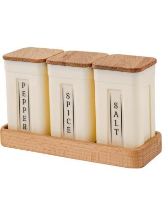 Набор емкостей пластик, 0.2 л, 3 шт, для хранения специй, на подставке, Sugar&Spice, Rosemary, SE106612996