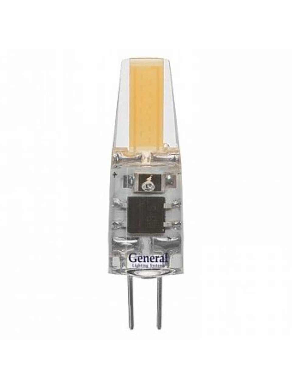 Лампа светодиодная G4, 3 Вт, 12 В, капсула, 4500 К, нейтральный белый свет, General Lighting Systems, COB, 652700