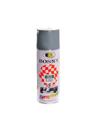 Краска аэрозольная, Bosny, №58, акрилово-эпоксидная, универсальная, глянцевая, серая, 0.4 кг