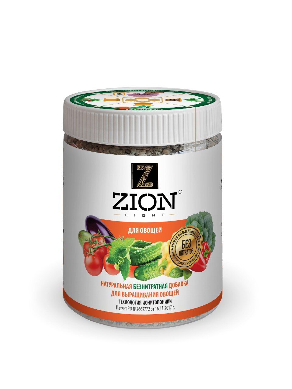 Удобрение для овощей, минеральное, субстрат, 450 г, Zion