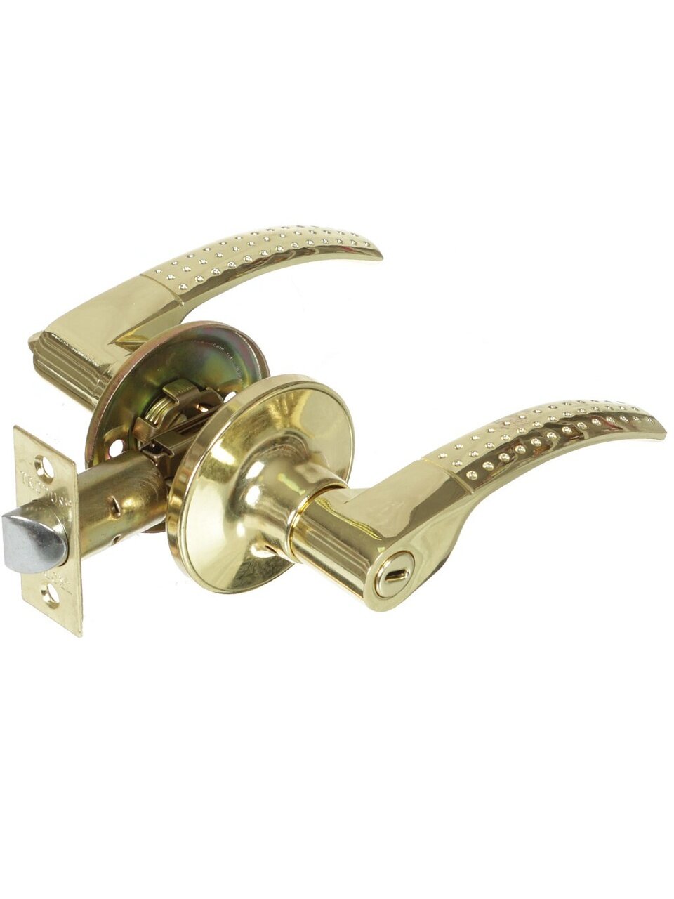 Защелка Trodos, ЗВ6-03, 204209, с фиксатором, золото, алюминий