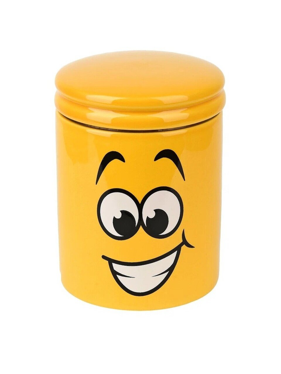 Банка для сыпучих продуктов, керамика, 0.63 л, 10.5х14 см, с крышкой, подарочная упаковка, Smile, L2520871