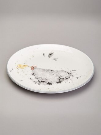 Тарелка закусочная, керамика, 21х2.5 см, круглая, Funny hens, Lefard, 358-2297