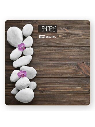 Весы напольные электронные, TDM Electric, Спа, стекло, до 180 кг, 28х28 см