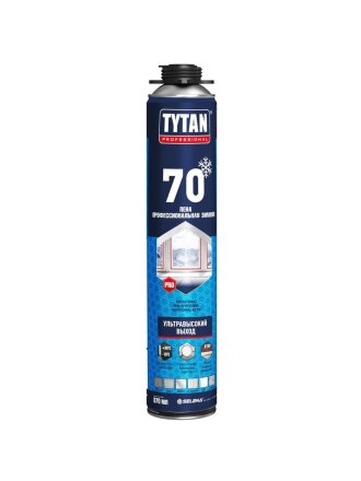 Пена монтажная Tytan, 70, профессиональная, 55 л, 870 мл, зимняя, 15614/63630/19686
