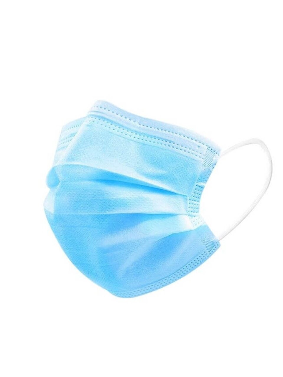 Маска защитная, нетканый материал, 17.5х9 см, 10 шт, голубая, 807/10.01